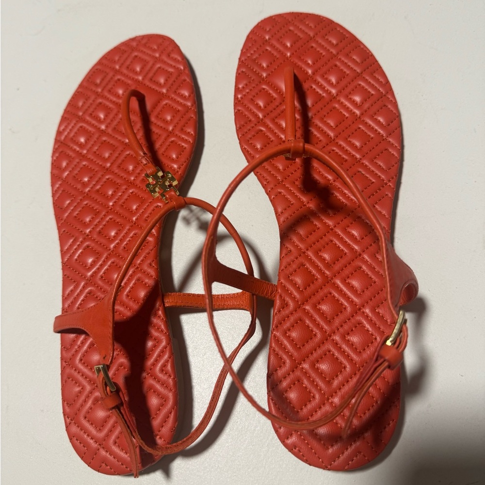 Orange Tory Burch Sandals